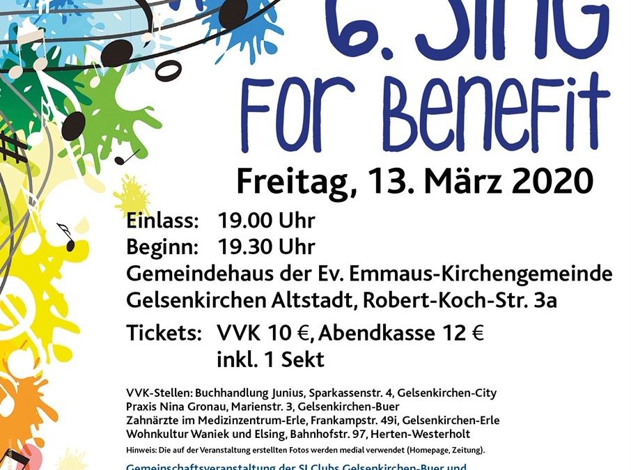 Sing for Benefit am 13.03.2020