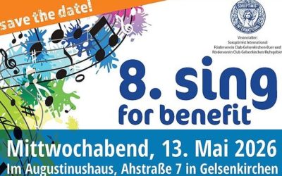 Sing for Benefit am 13. Mai: Mitsingen und Gutes tun!